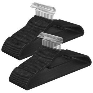 SONGMICS HOME CRF20B schwarzer Samt Kleiderbügel