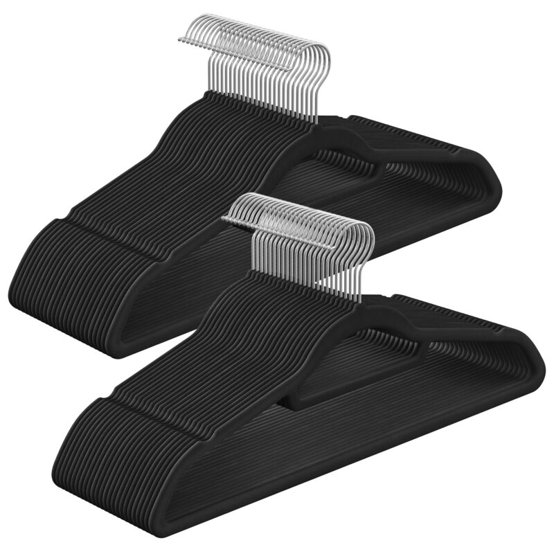 SONGMICS HOME CRF20B schwarzer Samt Kleiderbügel